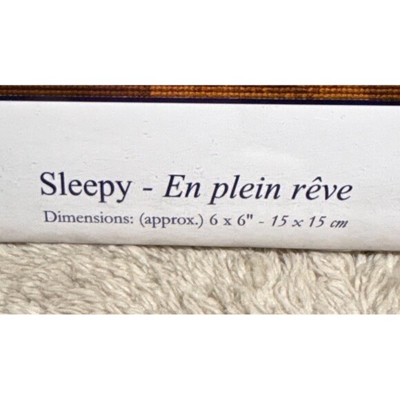 DMC Deco Sleepy Cat Counted Cross Stitch Kit 6"x6" Kitten Easy Quick - Picture 4 of 5